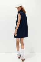 Shoulder-pad Polo Dress