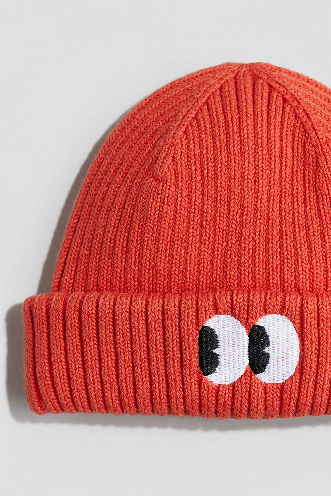 Embroidered-Detail Beanie