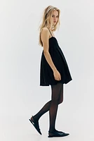 Pleated Bubble-Hem Dress