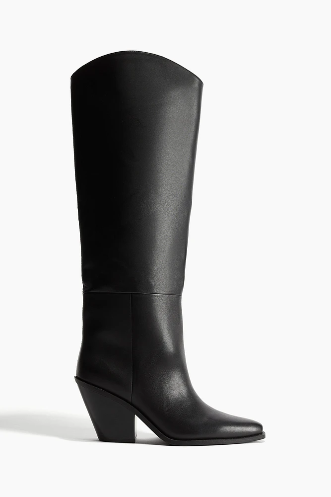 Knee-High Leather Boots