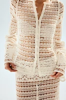 Crochet-look Cardigan