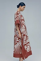 Satin Kaftan Dress