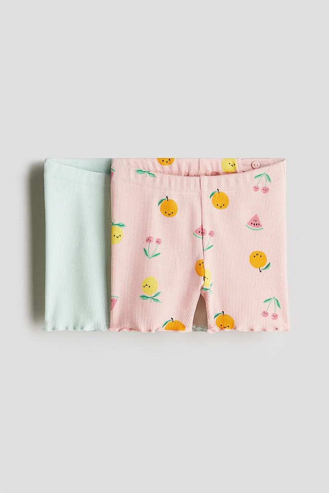 2-Pack Ribbed Bike Shorts