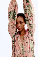 Tie-belt Crêpe Dress