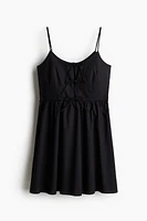 Tie-Detail Poplin Dress