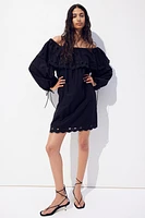 Off-the-shoulder Cotton Dress