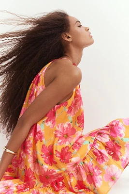 Robe sans manches à volant