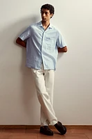 Regular Fit Linen-Blend Resort Shirt