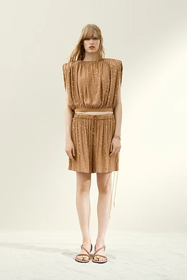 Rhinestone-Embellished Top