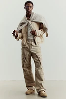 Pantalon cargo coupe ample en coton