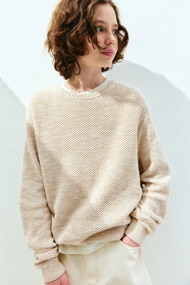 Textured-Knit Sweater