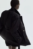 Short Twill Trench Coat