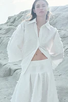 Oversized Fringe-Textured Shirt