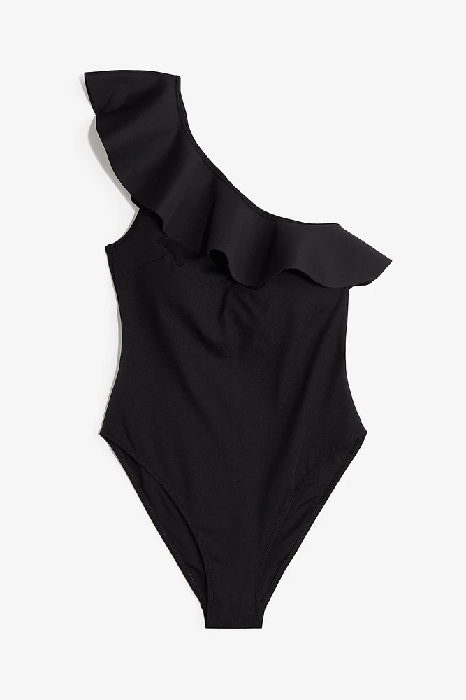 Padded-cup One-shoulder Swimsuit