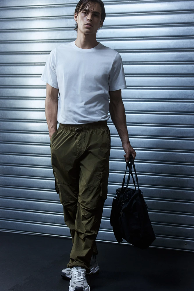 Loose Fit Parachute Cargo Pants