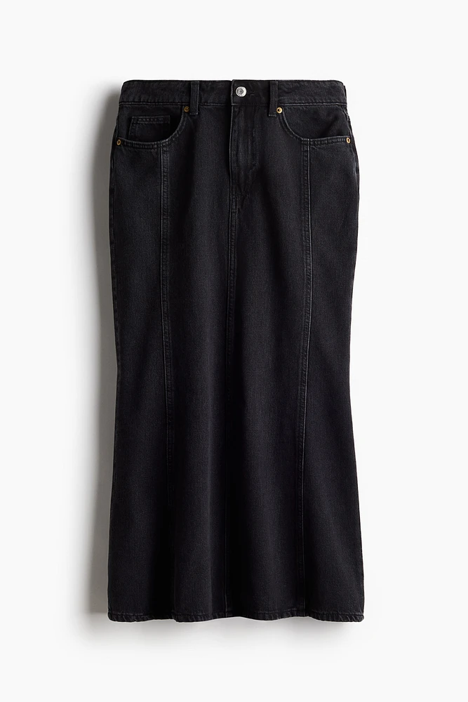 Flared Denim Skirt