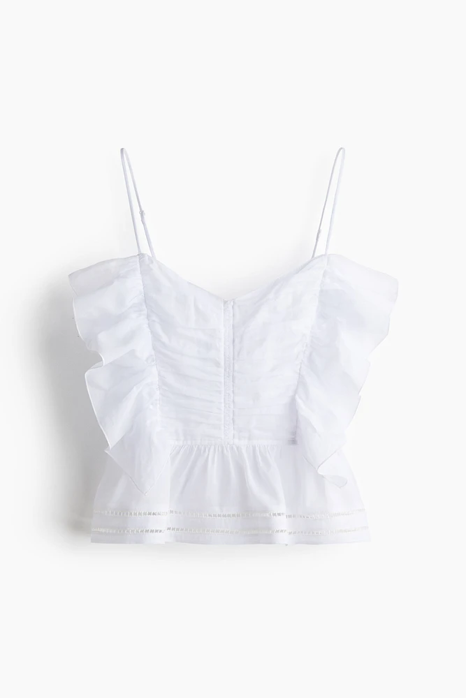 Ruffle-trimmed Camisole Top