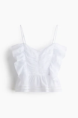 Ruffle-trimmed Camisole Top