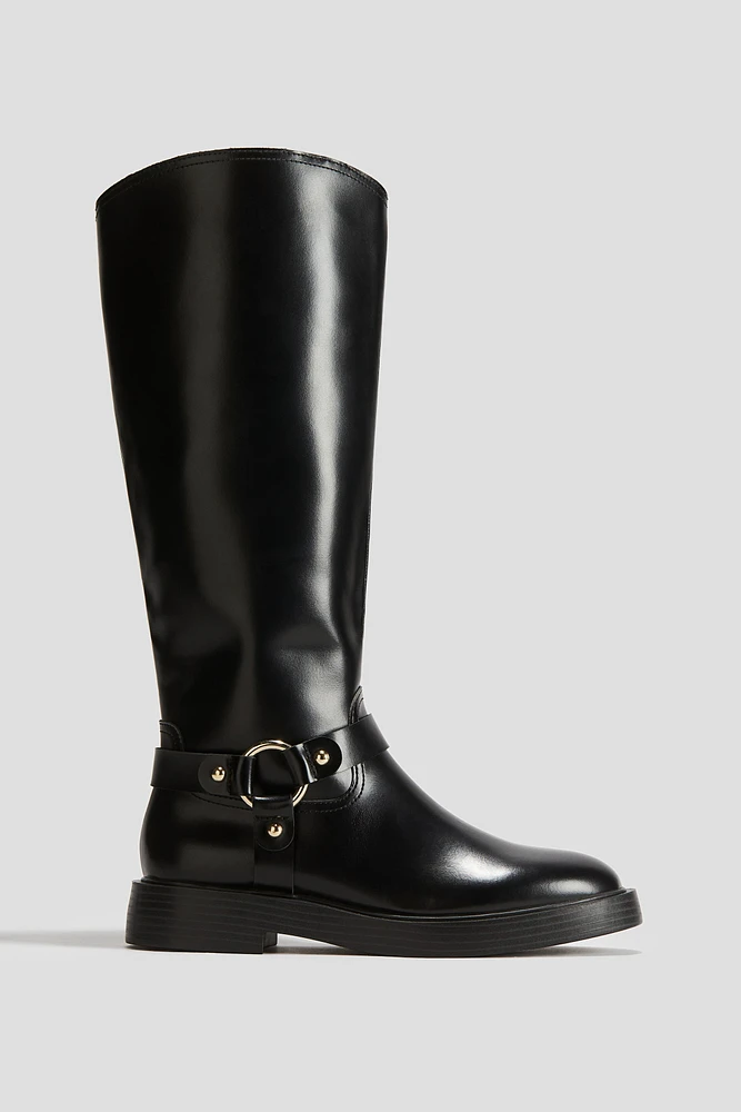 Knee-High Biker Boots