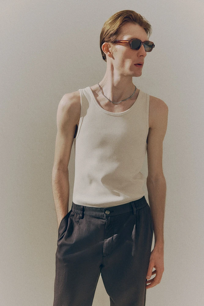 Slim Fit Ribbed Tank Top
