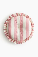 Ruffle-Trimmed Cotton Seat Cushion