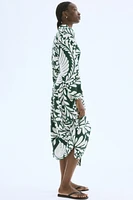 Long Puff-Sleeved Dress