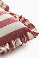 Ruffle-trimmed Cotton Seat Cushion