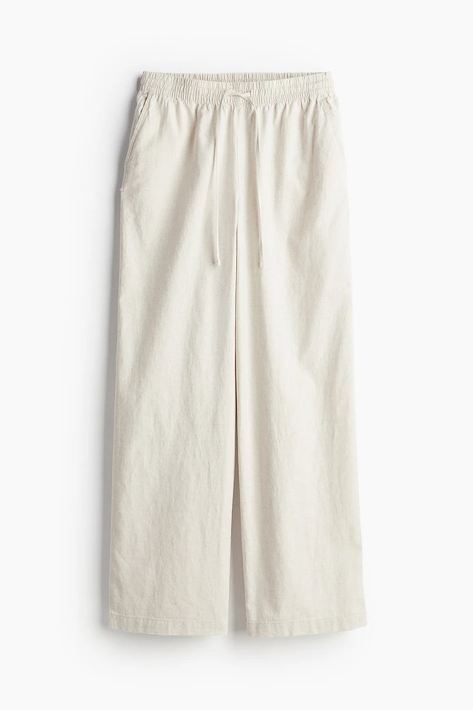 Linen-blend Pants