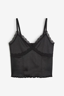 Lace-trimmed Camisole Top