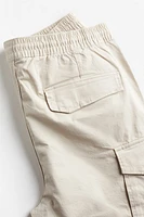 Regular Fit Twill Cargo Shorts