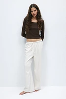 Boat-Neck Cotton Top