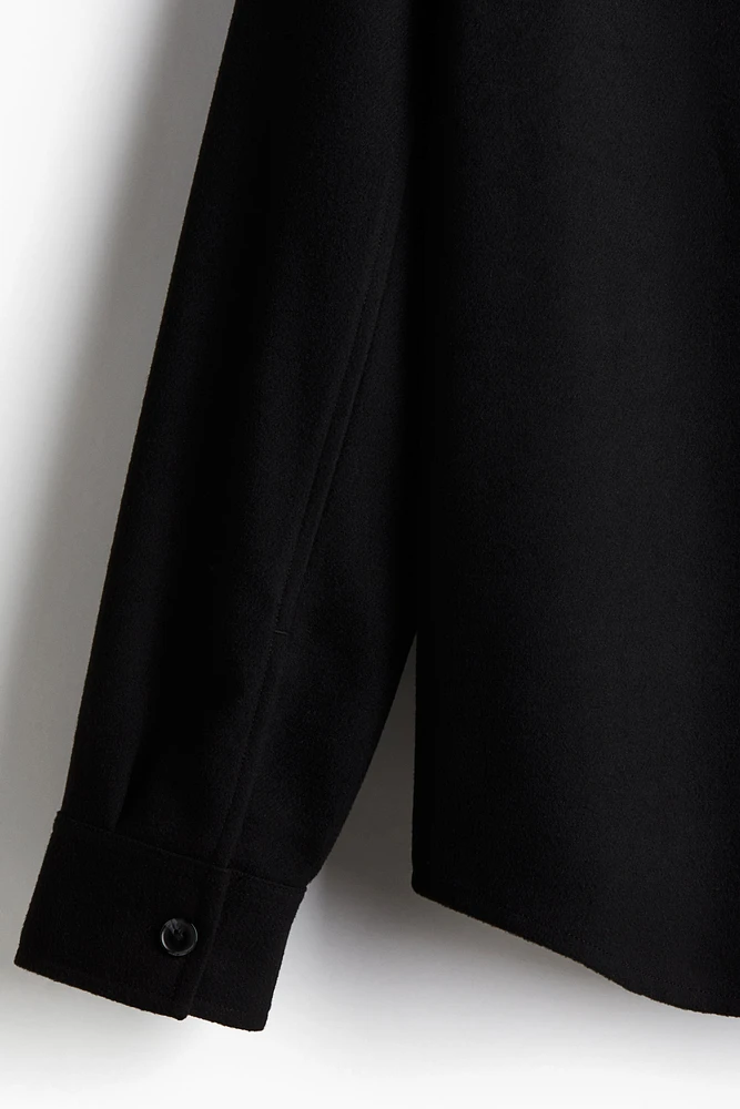 Regular Fit Felted Overshirt