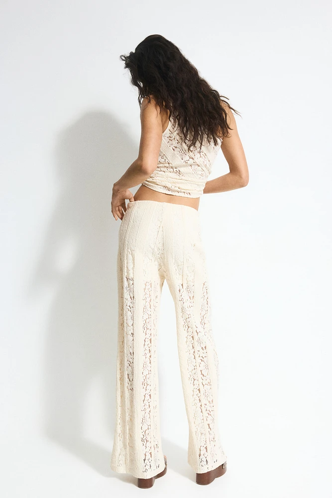 Pantalon avec dentelle
