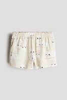 Patterned Paper-bag Shorts