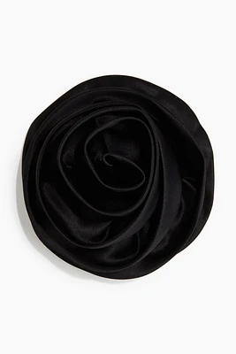 Barrette avec fleur en soie