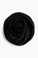 Barrette avec fleur en soie