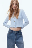 Cable-Knit-Look Cardigan