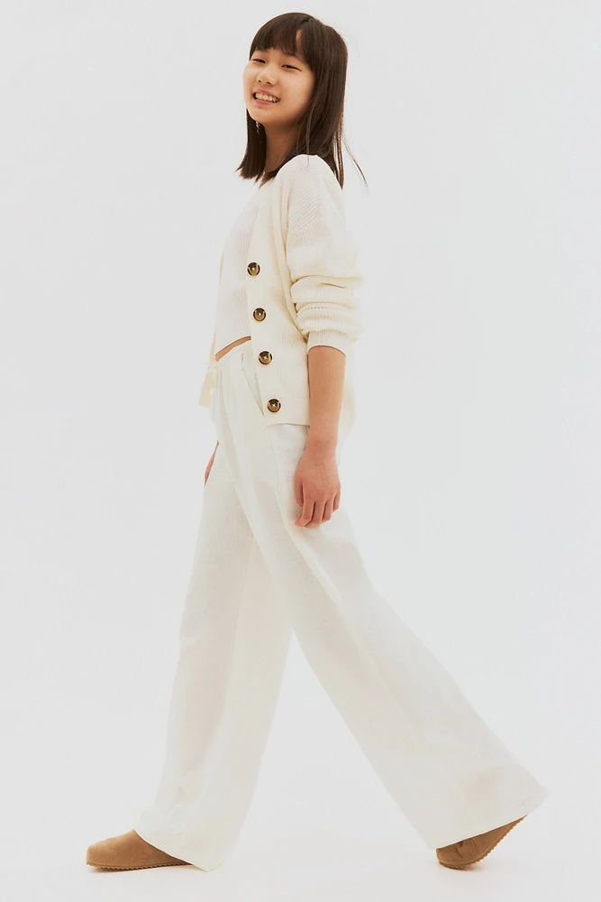 Linen-Blend Pants