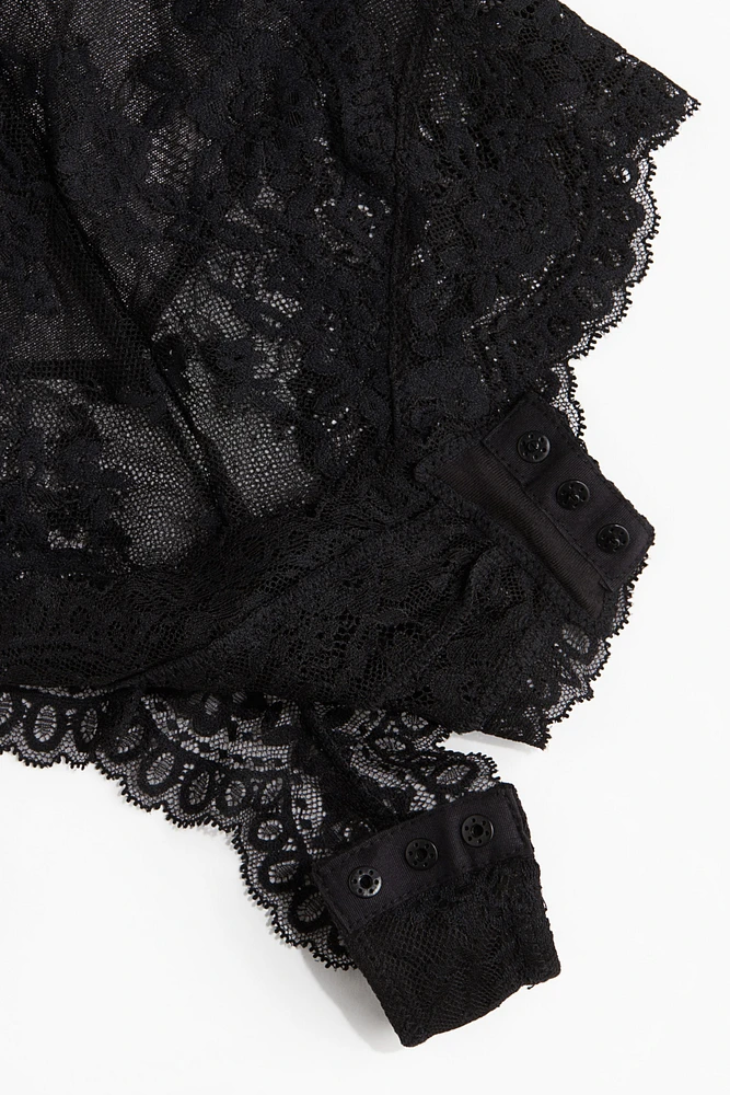 Padded-Cup Lace Bodysuit