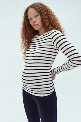 MAMA Ribbed Jersey Top