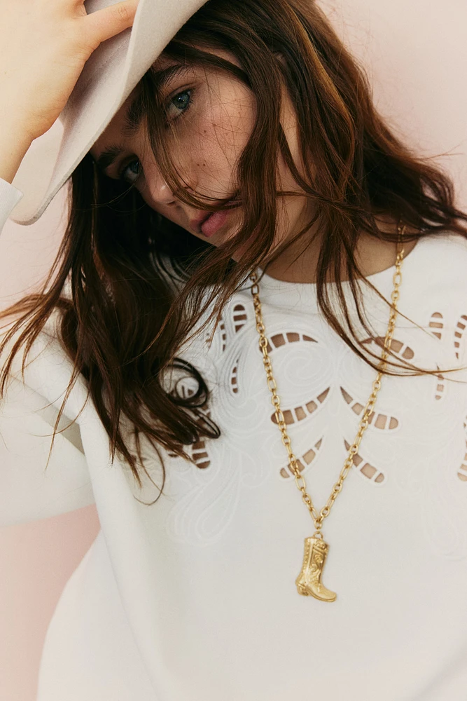 Oversized Sweatshirt with Motif