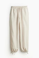 Linen-blend Pull-on Pants