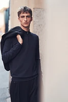 Slim Fit Half-Zip Fine-Knit Sweater