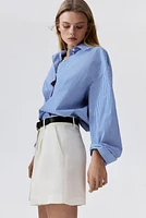Linen-Blend Shorts