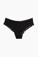 3-pack Cotton and Lace Hipster Briefs