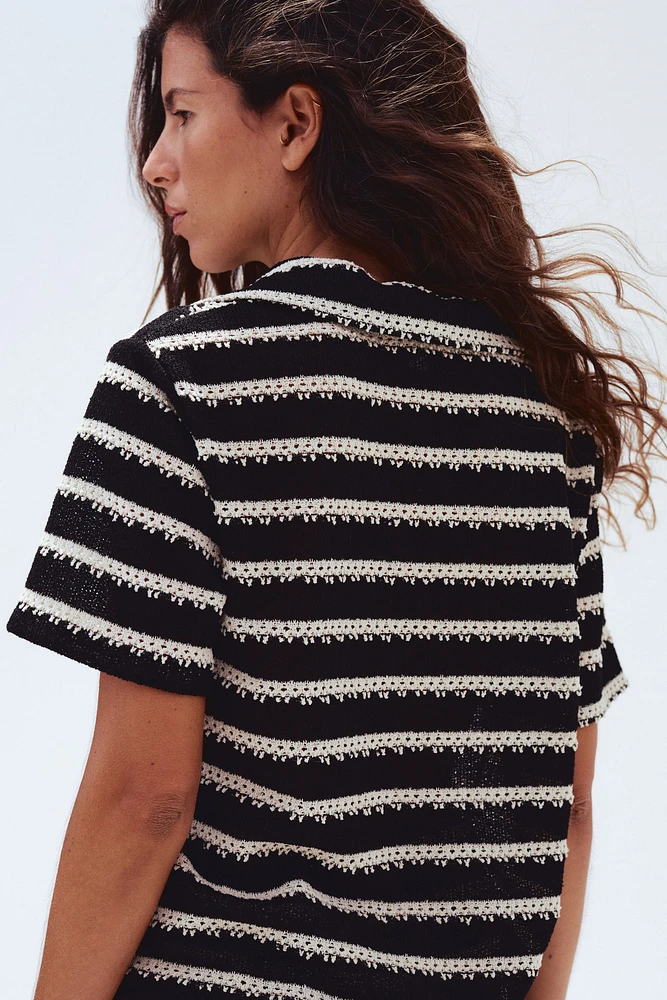 Knit Top with Collar
