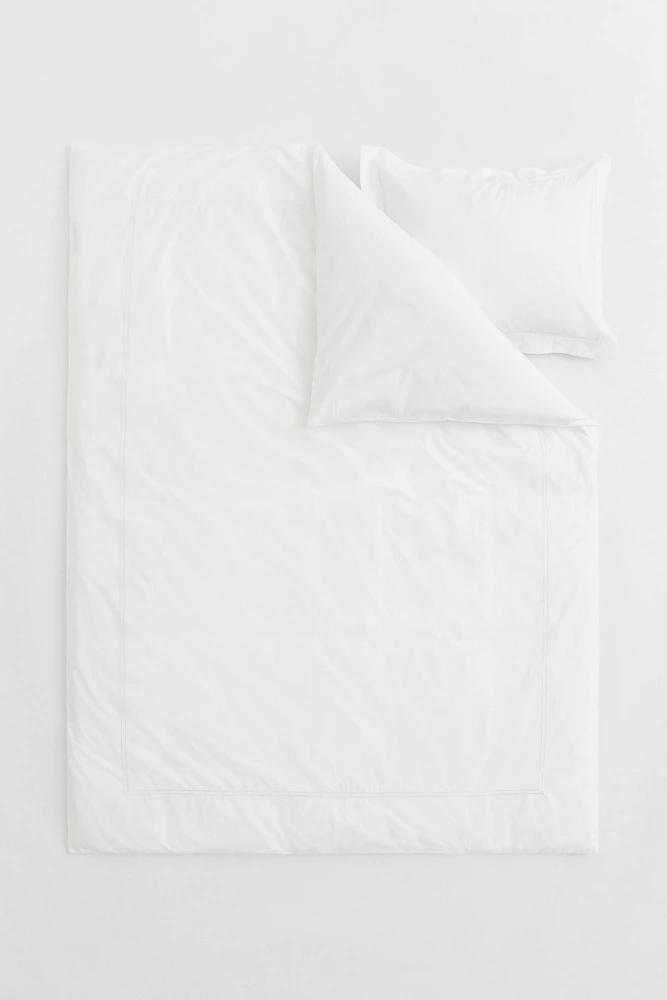 Cotton Percale Twin Duvet Cover Set