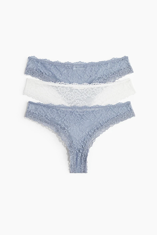 Lot de 3 culottes brésiliennes en dentelle