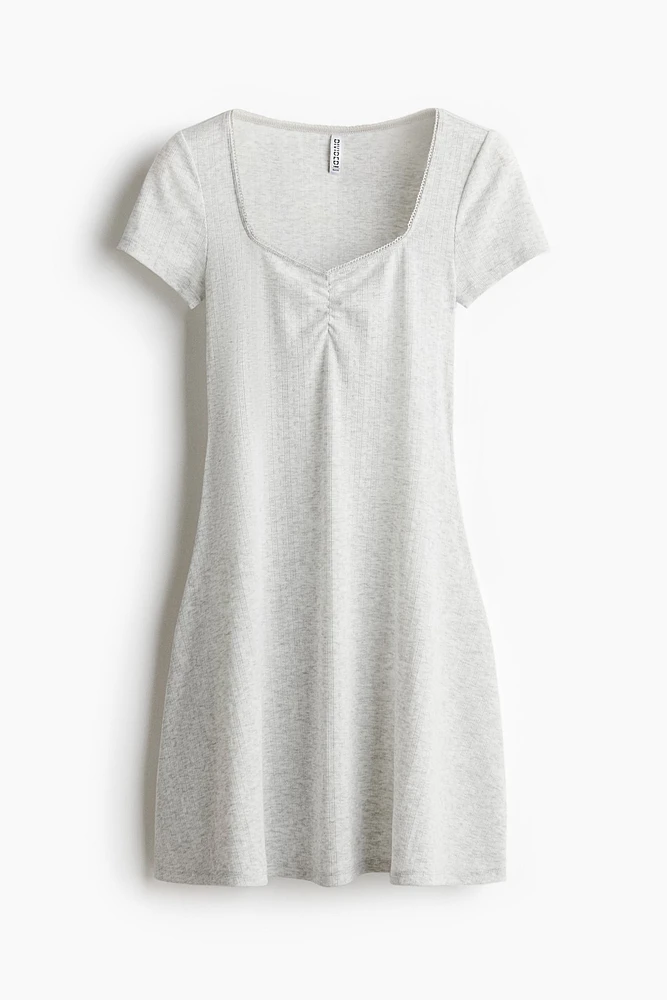 Pointelle-Jersey Dress