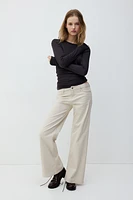 Low-waist Twill Pants